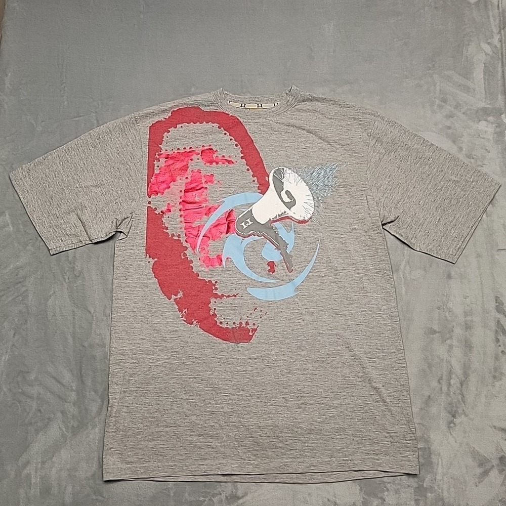 Im‎ Shirt Men 3XL Gray Graphic Tee Megaphone Streetwear Casual Short Sleeve